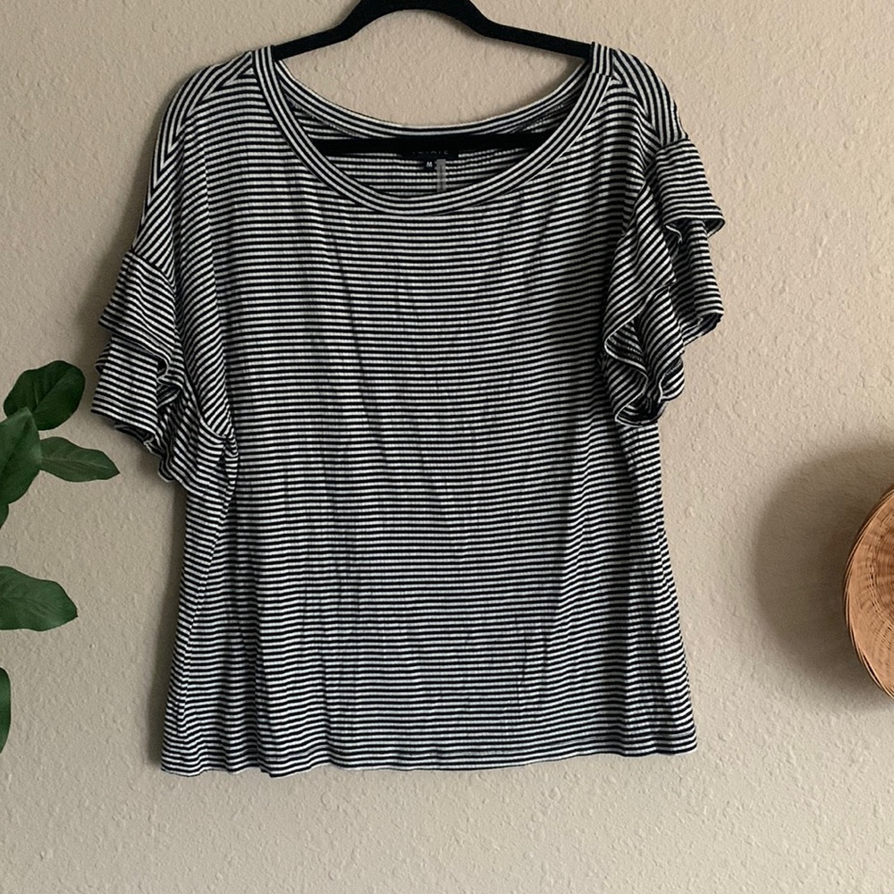 1 State Ruffle Sleeve Top